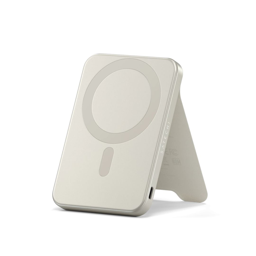 Satechi Qi2 5K Magnetic 5000mAh PowerBank with Stand Sand