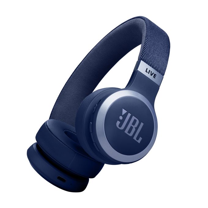 JBL Live 670NC Bluetooth Over-Ear Noise-Cancelling Headset Blue