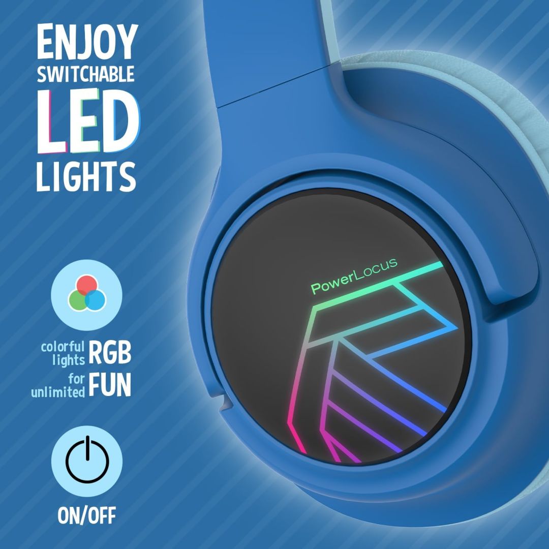 PowerLocus Bobo Kids Bluetooth Headset Black/Blue