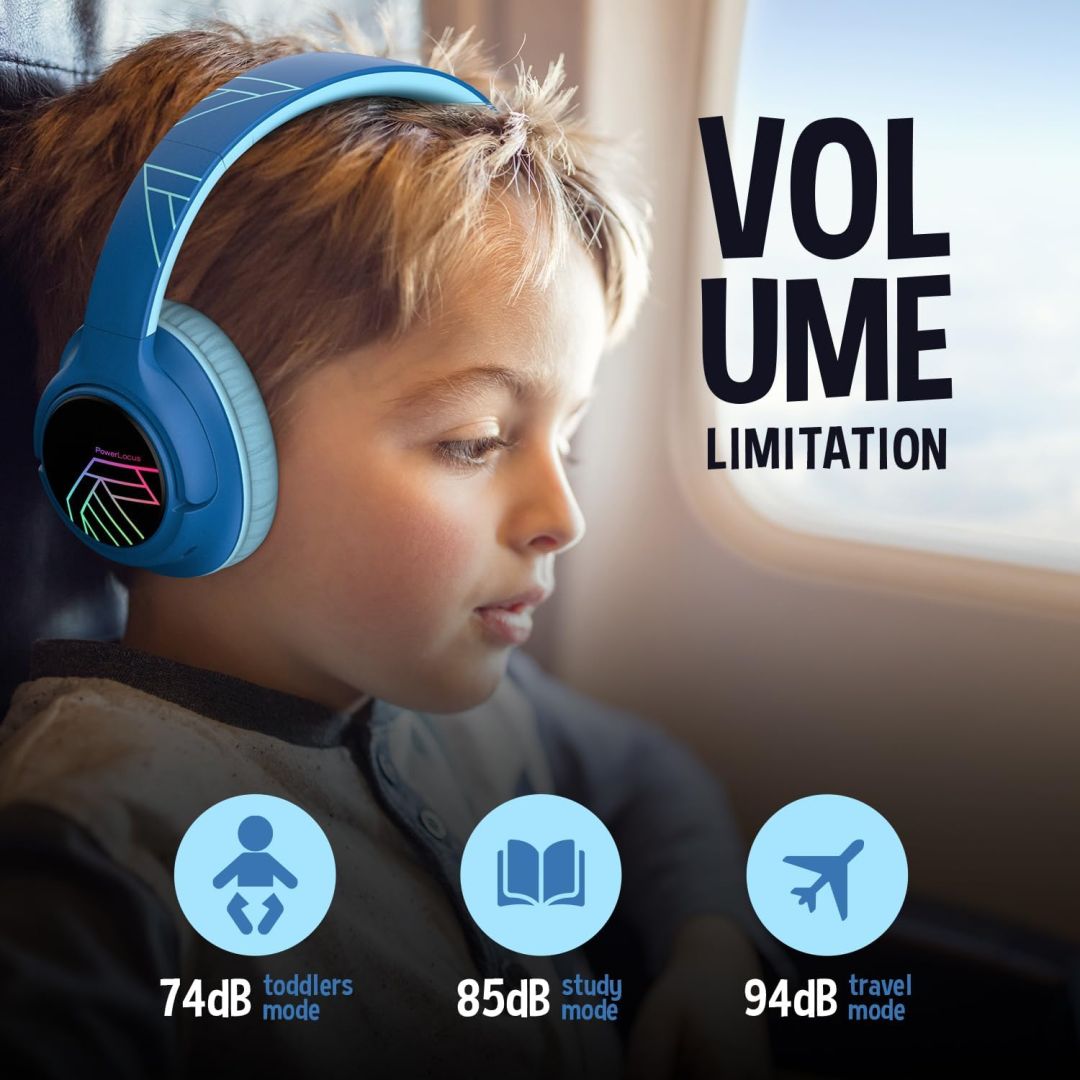 PowerLocus Bobo Kids Bluetooth Headset Black/Blue