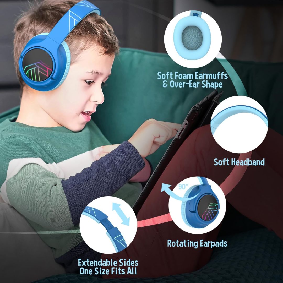 PowerLocus Bobo Kids Bluetooth Headset Black/Blue
