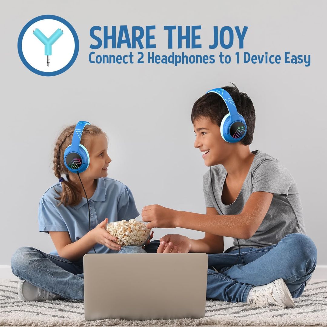 PowerLocus Bobo Kids Bluetooth Headset Black/Blue