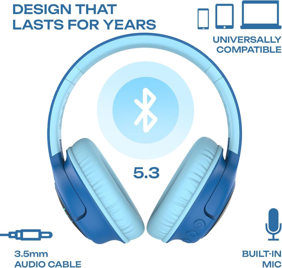 PowerLocus Bobo Kids Bluetooth Headset Black/Blue