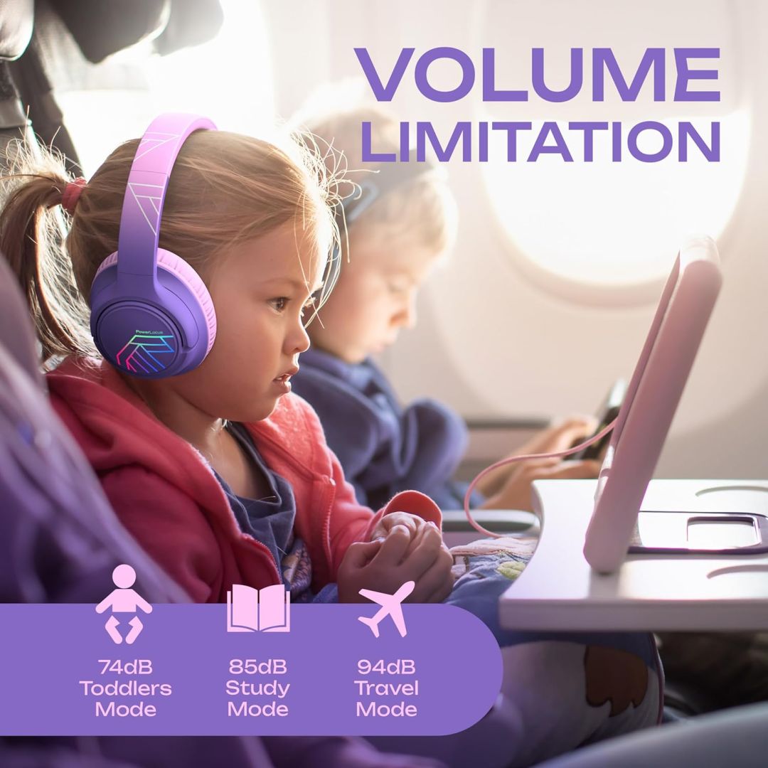 PowerLocus Bobo Kids Bluetooth Headset Purple/Pink