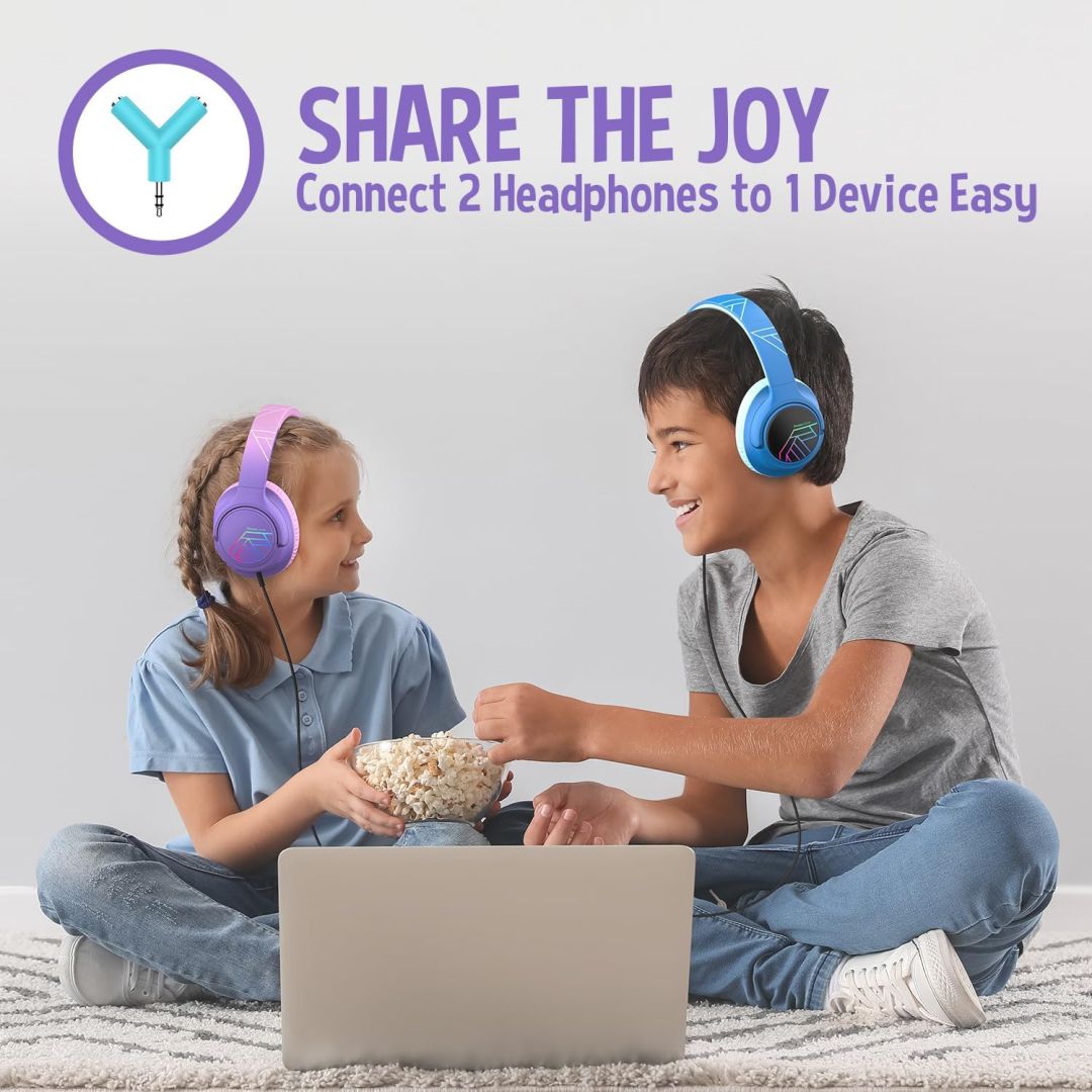 PowerLocus Bobo Kids Bluetooth Headset Purple/Pink