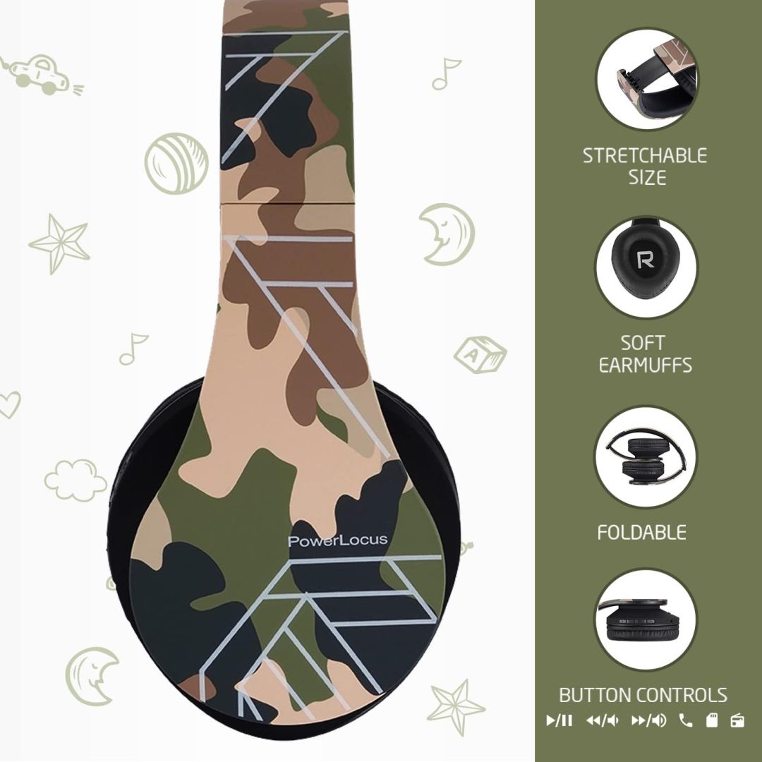 PowerLocus P2Kids Bluetooth Headset Camo