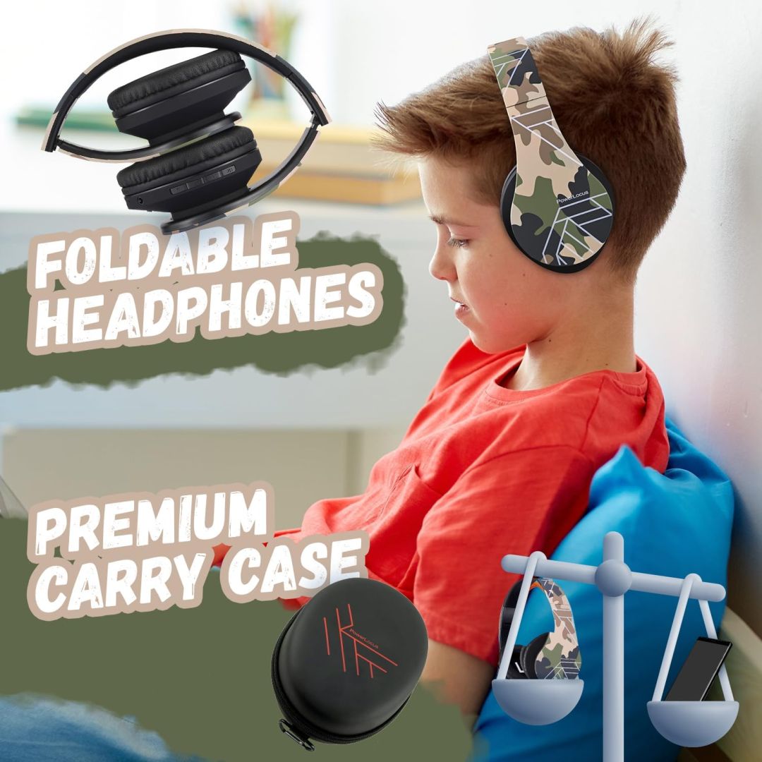 PowerLocus P2Kids Bluetooth Headset Camo