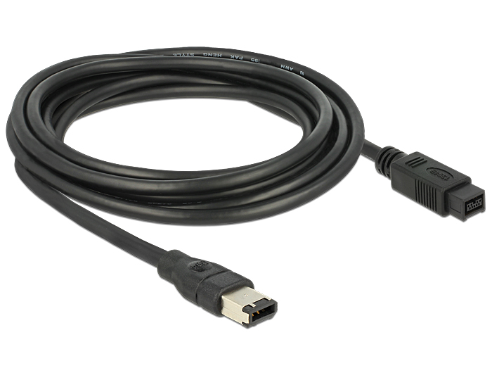 DeLock Cable FireWire 9 pin male > 6 pin male 3m