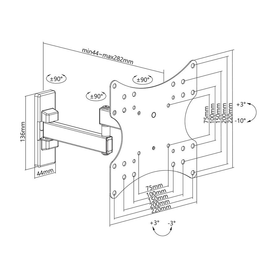 Stell SHO 4530 TV Wall Mount Fix 23