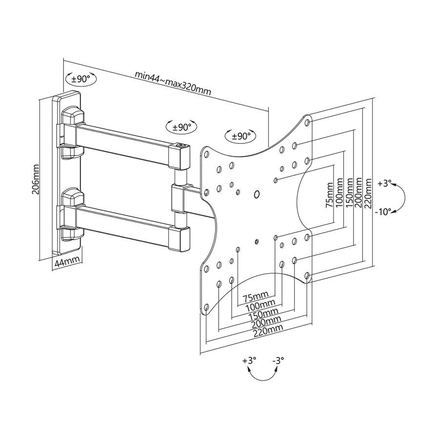 Stell SHO 4540 TV Wall Mount Fix 23