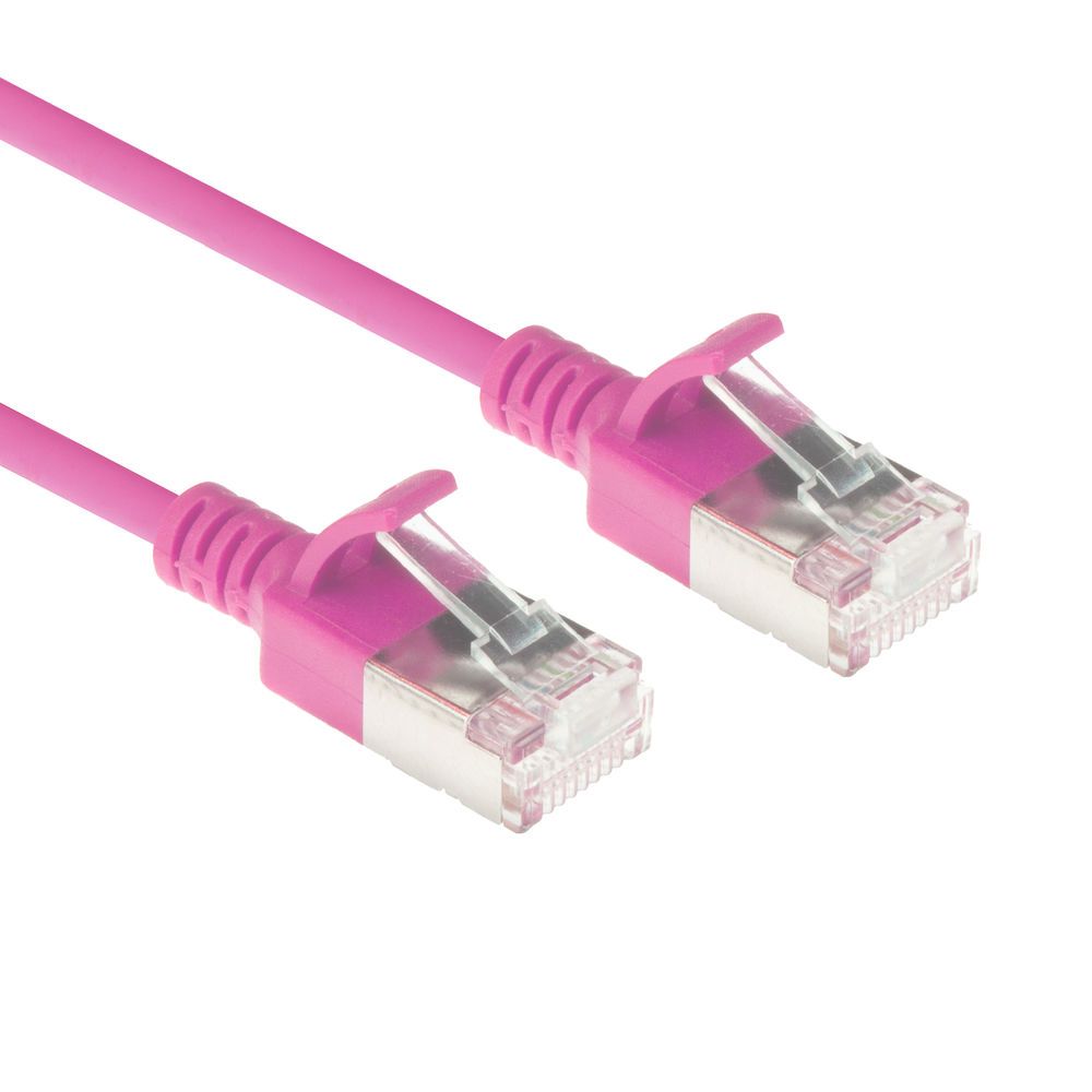 ACT CAT6A U-FTP Patch Cable 0,15m Pink