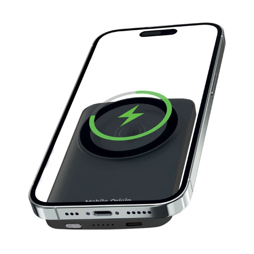 Mobile Origin Wireless Magnetic PowerBank 5000mAh Black