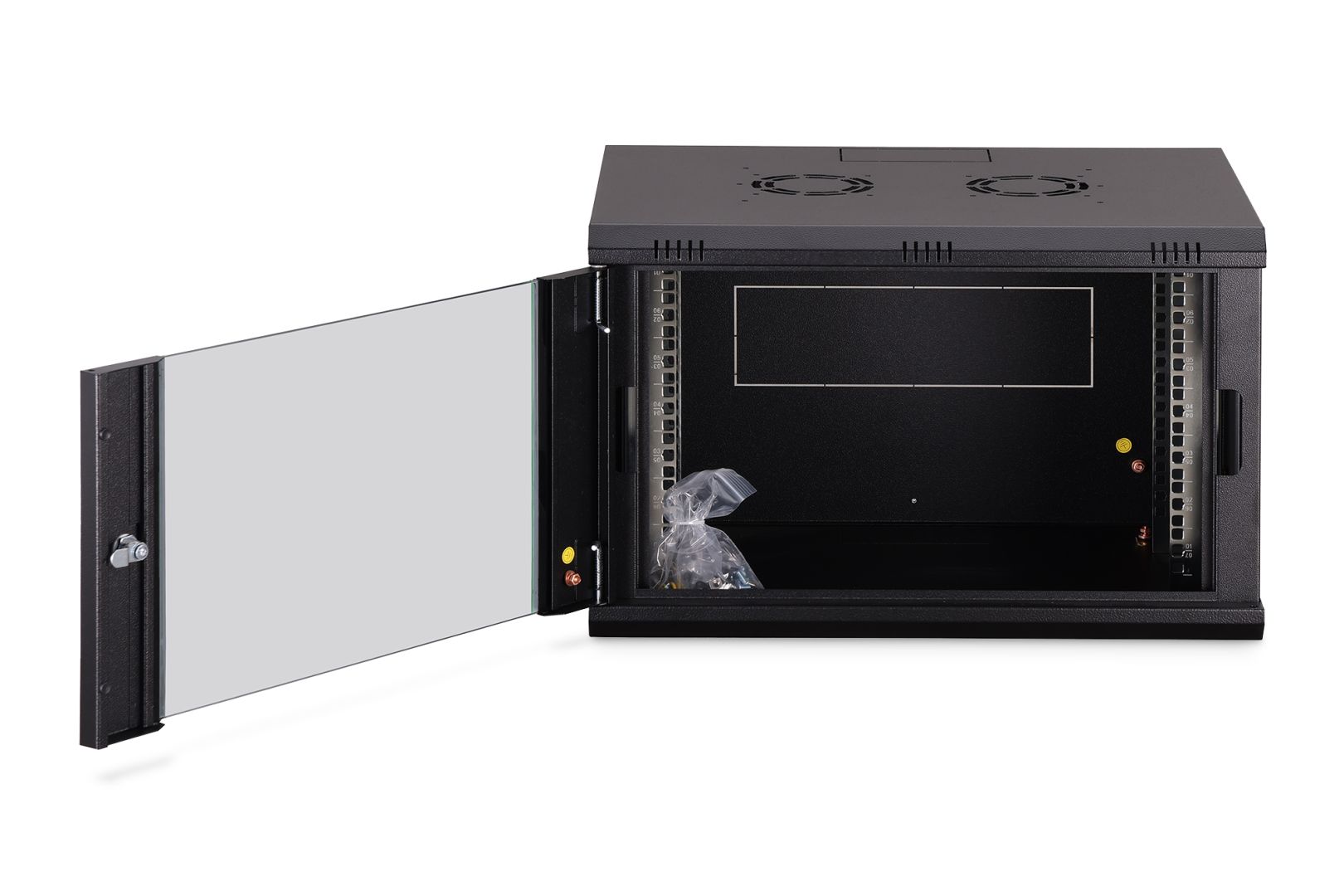 Digitus DN-19 07-U-EC-SW Falra szerelhető Rackszekrény Black