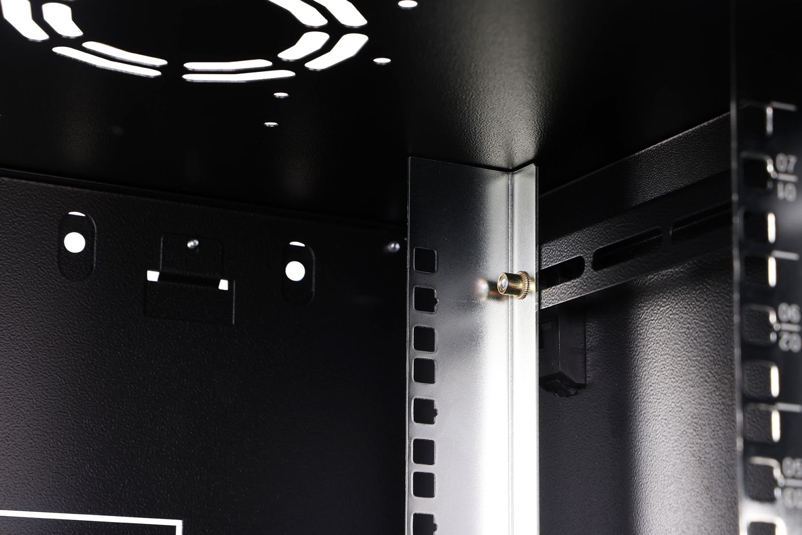 Digitus DN-19 07-U-EC-SW Falra szerelhető Rackszekrény Black