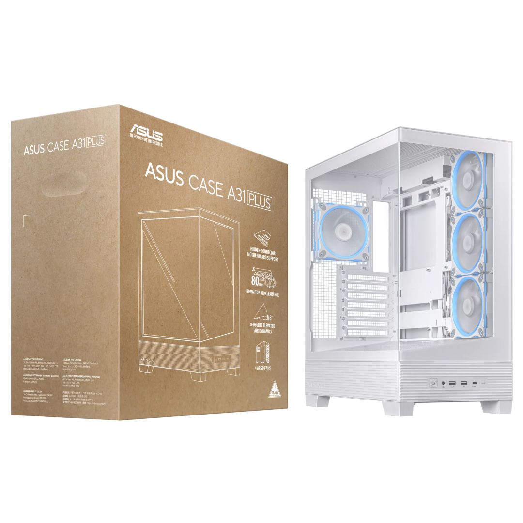 Asus A31 Plus Tempered Glass White