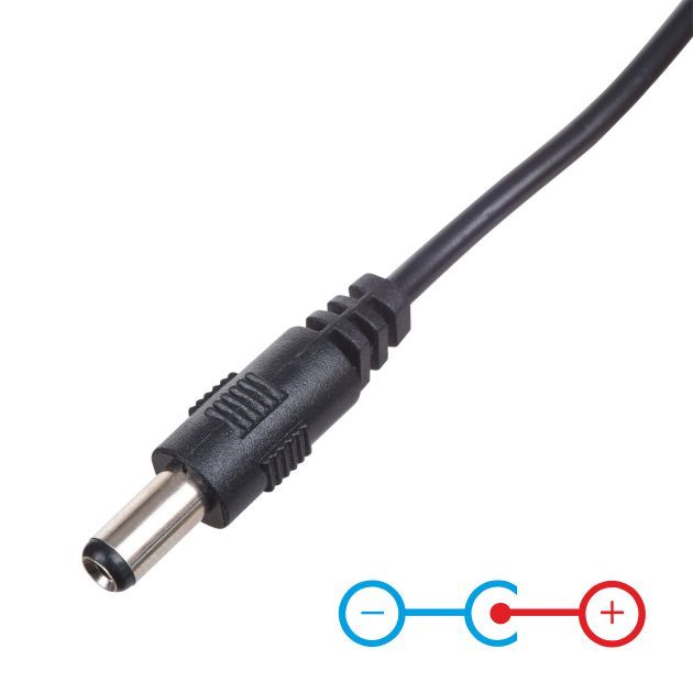 Akyga AK-DC-04 USB-A / DC 5,5 x 2,4mm cable 0,8m Black