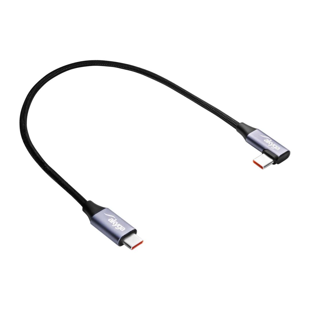 Akyga AK-USB-53 USB type C (m) / USB type C (m) 60W 0,3m Black