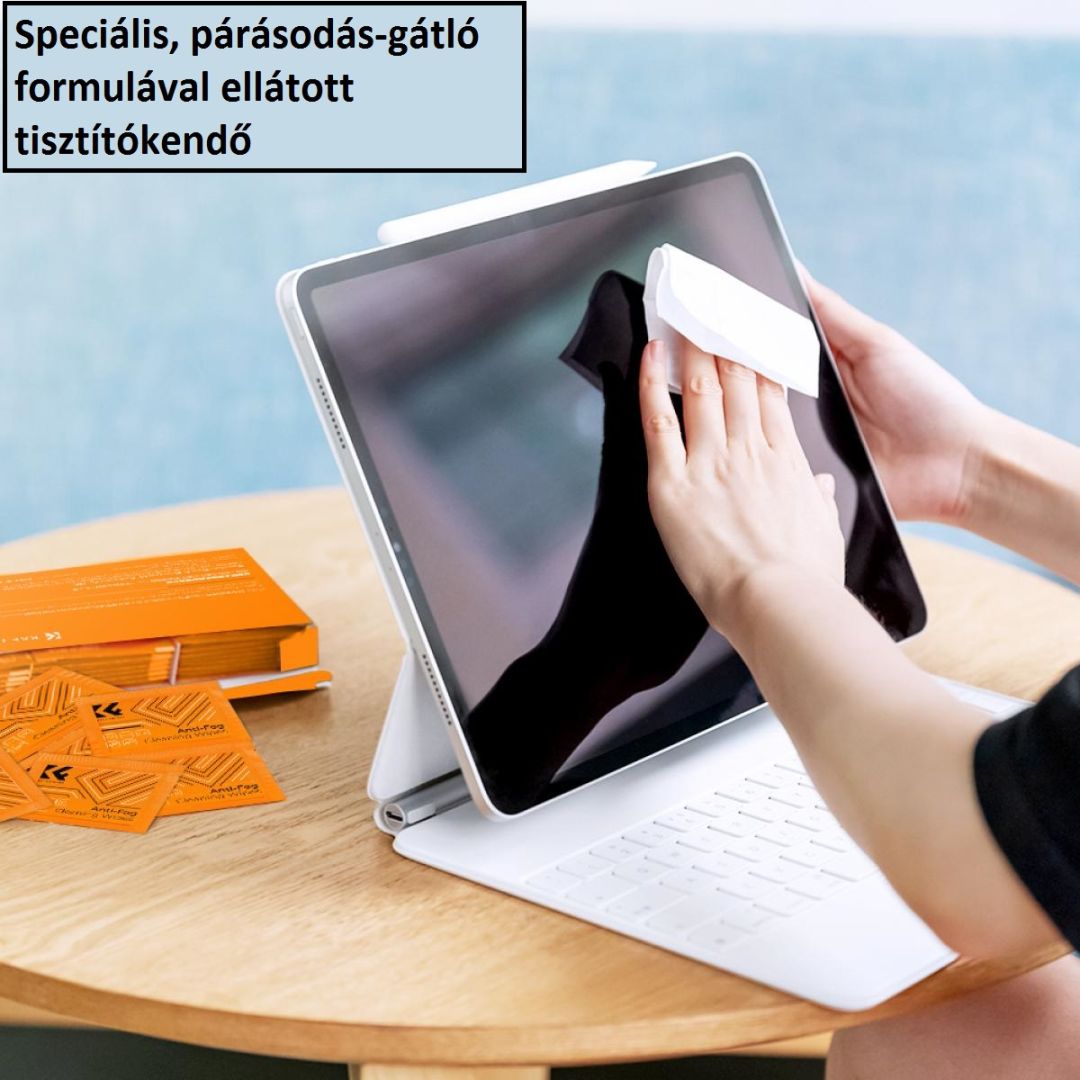 K&F Concept objektív/szemüvegtisztító kendő párásodás-gátló előre nedvesítve 50db