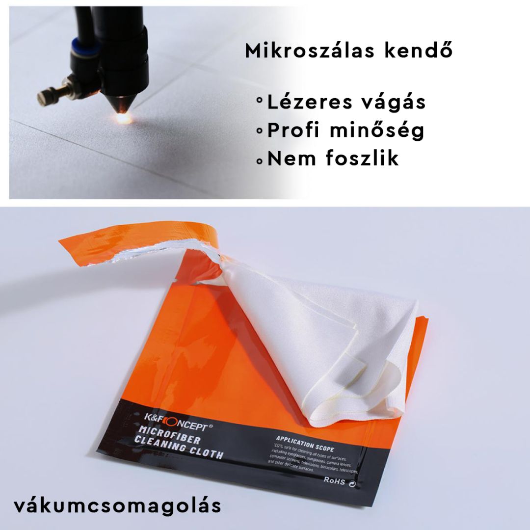 K&F Concept Mikroszálas törlőkendő 15x15cm White