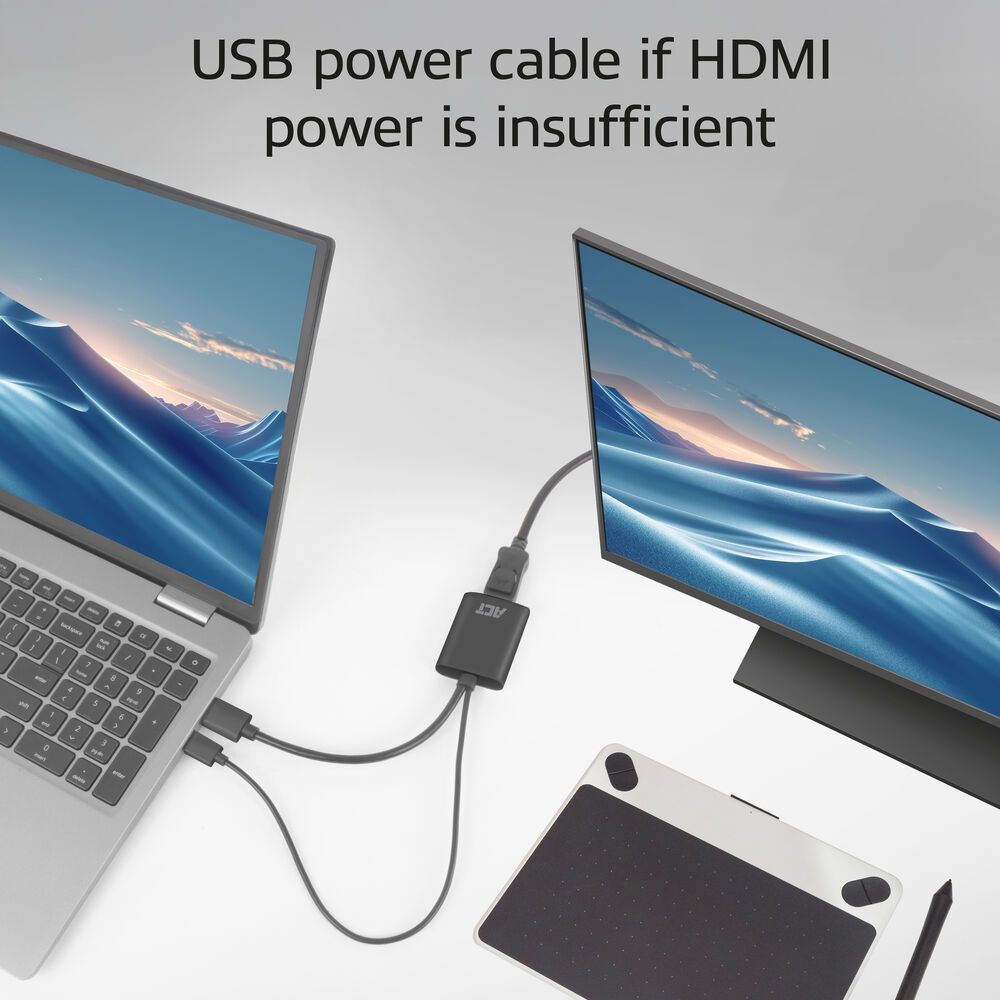 ACT HDMI to DisplayPort adapter 4K@60Hz Black