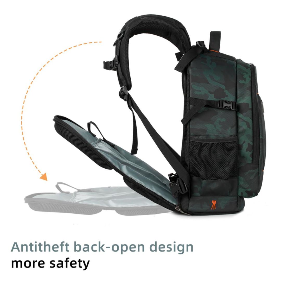 K&F Concept Multifunctional Large DSLR Camera Backpack 25L Patterned