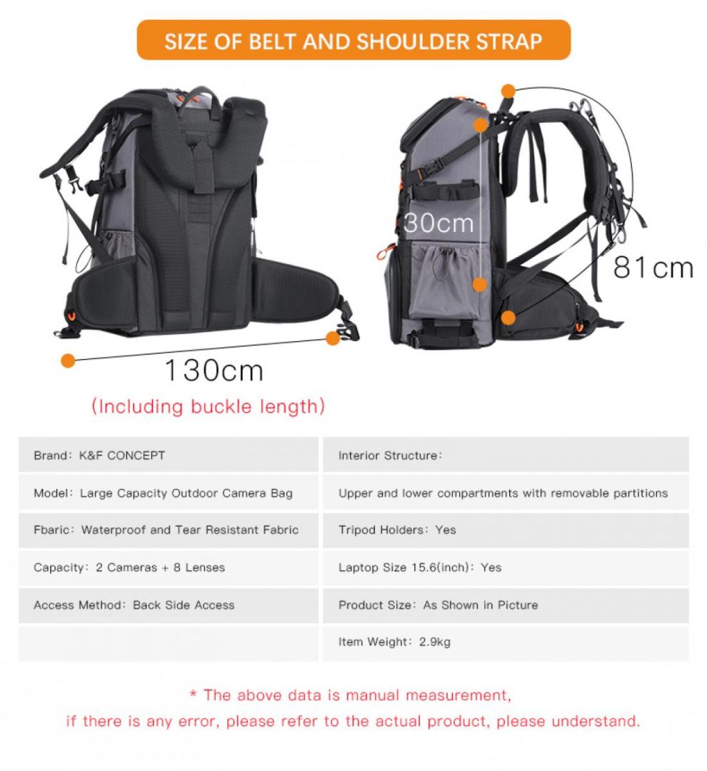 K&F Concept Pro Large Camera Backpack 17