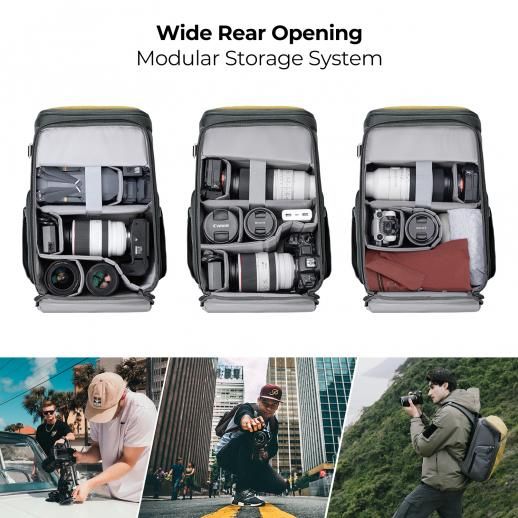 K&F Concept Camera Alpha Backpack Air 25L Black/Yellow