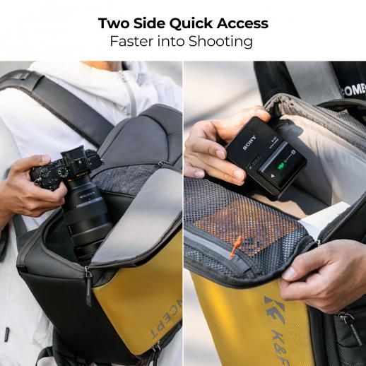 K&F Concept Camera Alpha Backpack Air 25L Black/Yellow