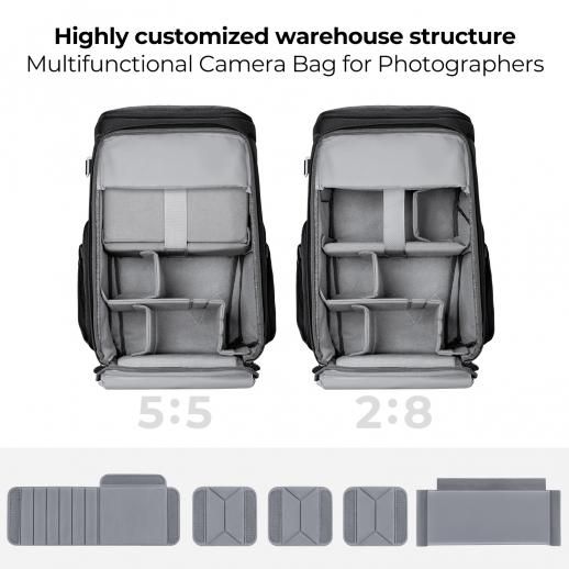 K&F Concept Camera Alpha Backpack Air 25L Grey