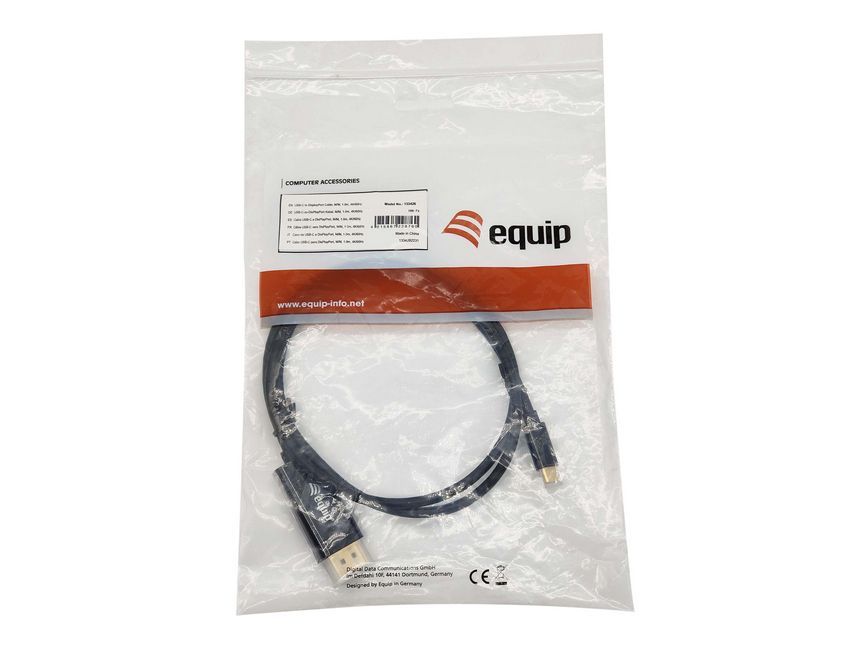 EQuip USB-C to DisplayPort 4K/60Hz cable 3m Black