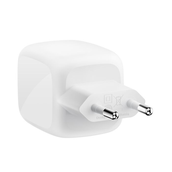 Belkin 2-Port USB-C GaN Charger (67W) with USB-C Cable White