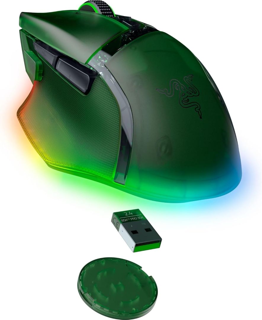Razer Basilisk V3 Pro 35K Gaming Wireless Bluetooh Mouse Phantom Green Edition