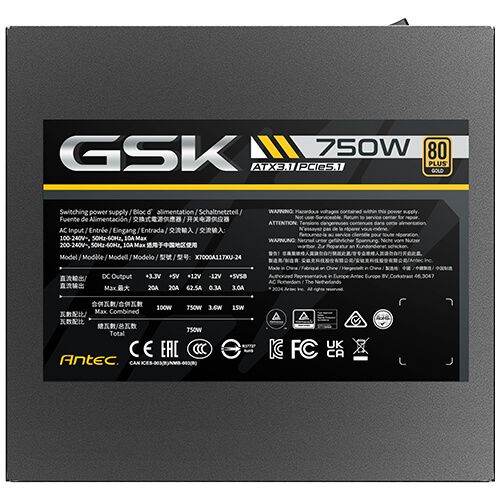 Antec 750W 80+ Gold GSK750 ATX3.1
