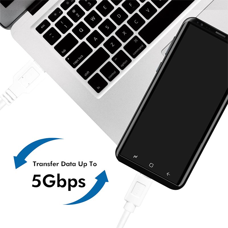 Logilink USB 3.2 Gen1 Type-C cable C/M to USB-A/M 2m White