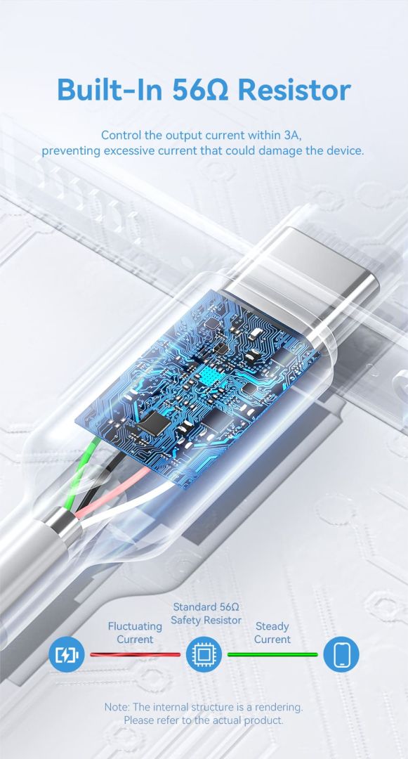 Vention USB 2.0 A Male to C Male 3A PVC Type cable 2m Blue