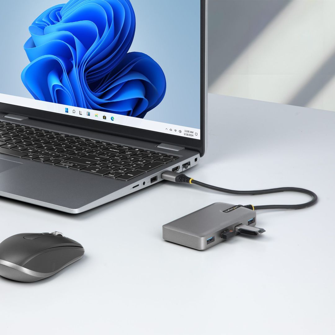 Startech 4-portos USB3.0 HUB Space Gray