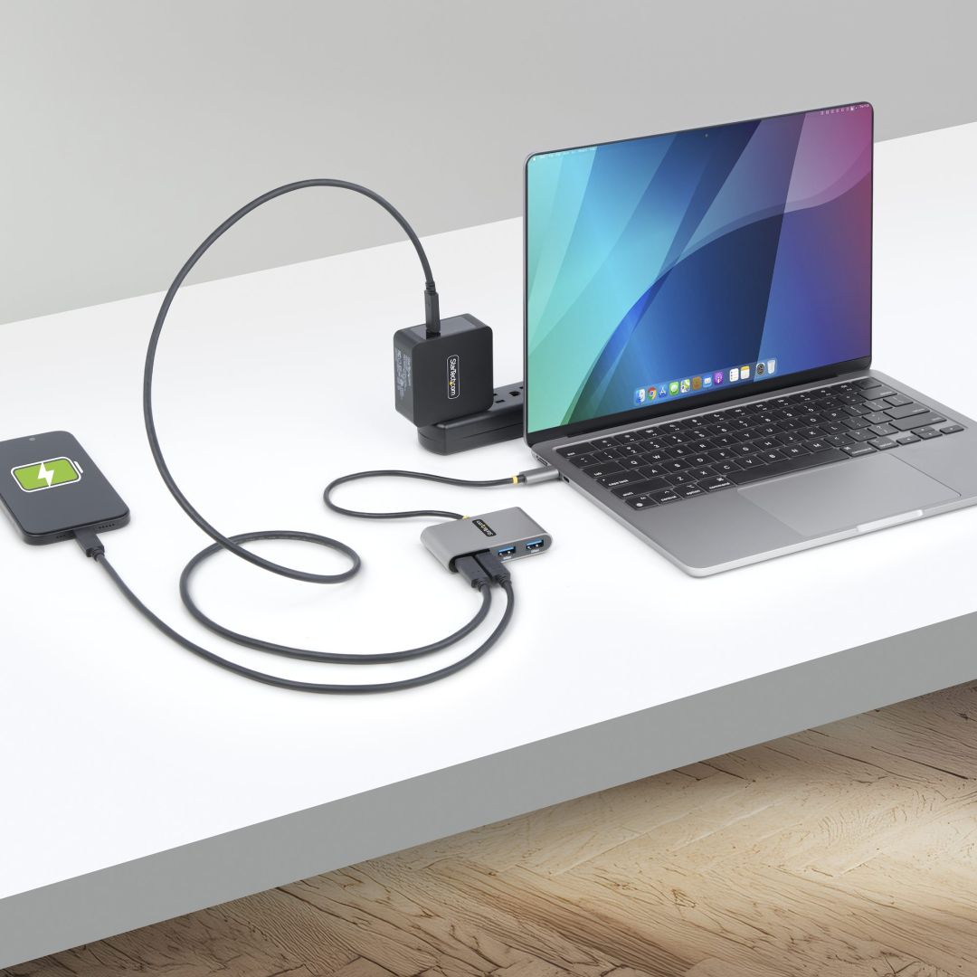 Startech 4-portos USB3.0 HUB Space Gray