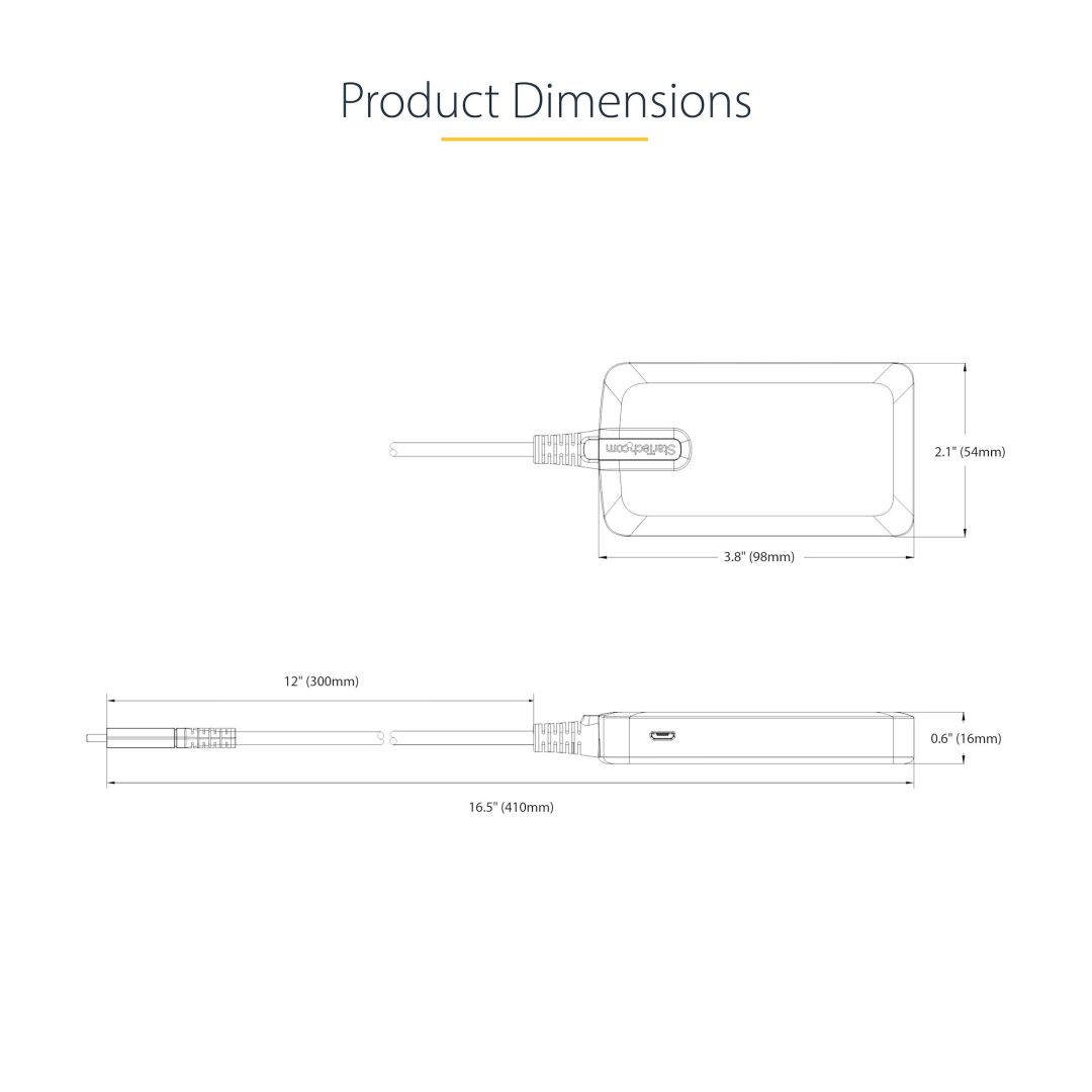 Startech 4-portos USB3.2 HUB Space Gray
