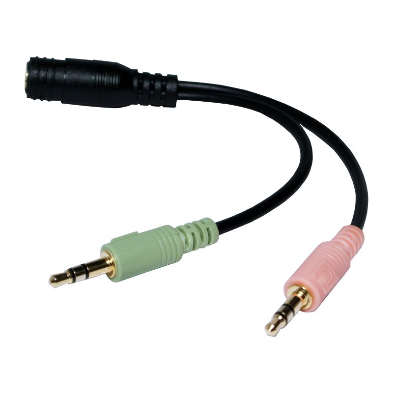 Logilink Audio jack adapter 4-pin 3.5mm stereo female to 2x 3.5mm male