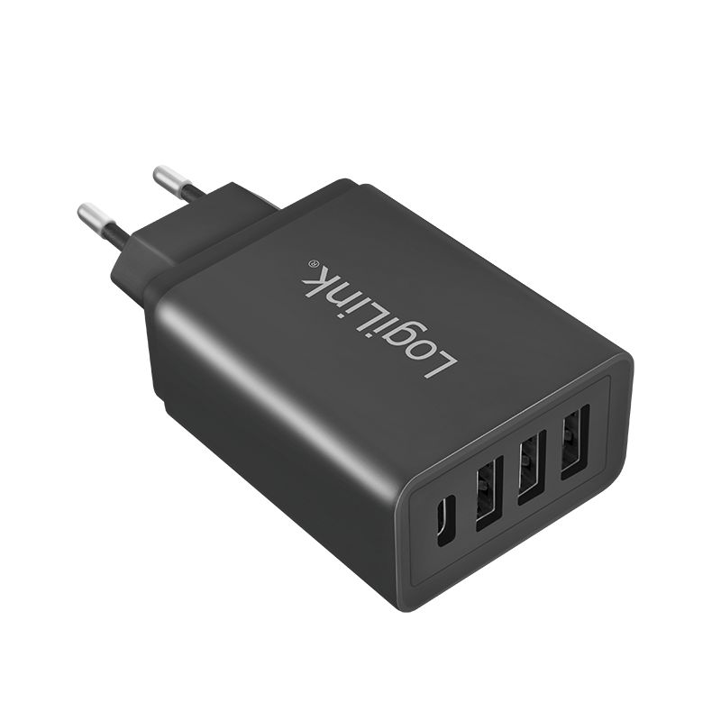 Logilink 4 port USB fast charger Black
