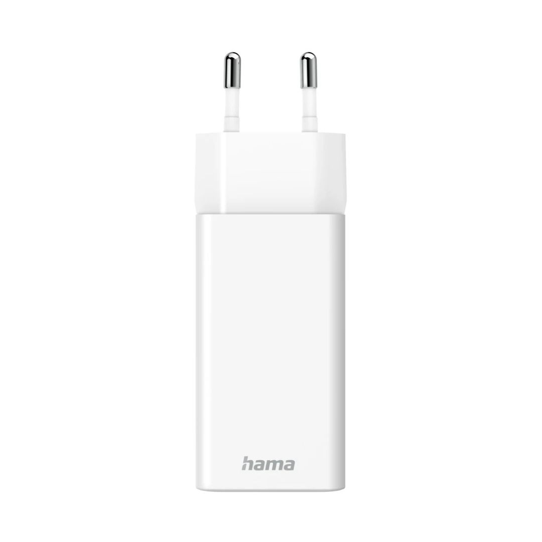Hama Fast Charger+cable 2 x USB-C PD / QC Mini Charger 35W 1m White