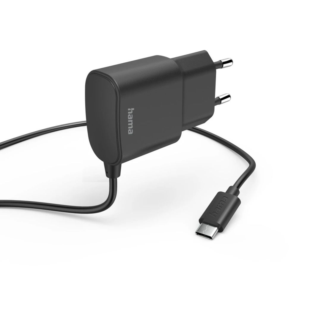 Hama Charger with USB-C Connection 12W 1m Black