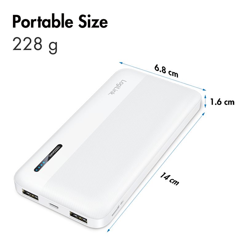 Logilink 10000 mAh PowerBank White