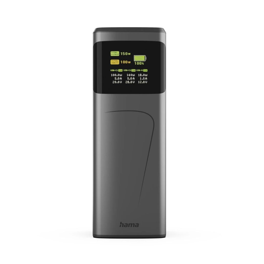 Hama ”High Power” 150W 24000mAh PowerBank Grey