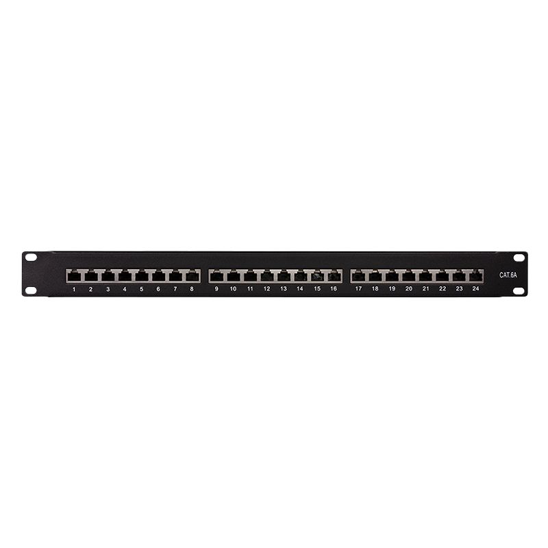 Logilink Cat.6A Patch Panel 24 ports shielded 19 inch rack mount Black