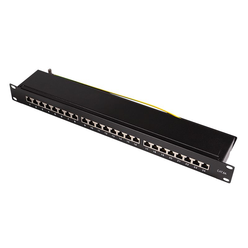 Logilink Cat.6A Patch Panel 24 ports shielded 19 inch rack mount Black