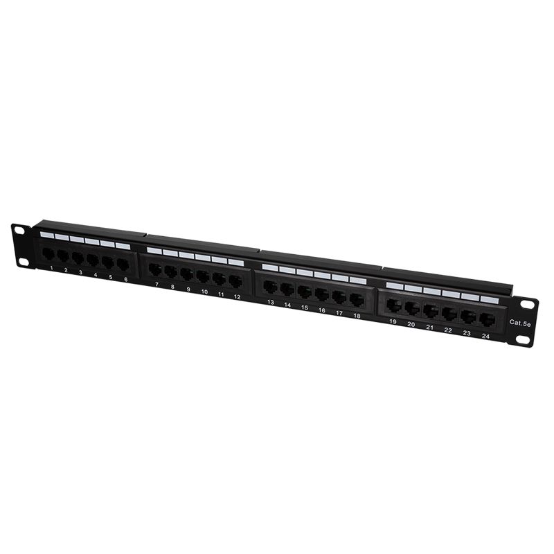 Logilink Cat.5e Patch Panel 24 ports unshielded 19 inch rack mount Black