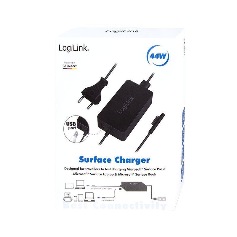 Logilink PA0197 Surface Laptop Charger Black