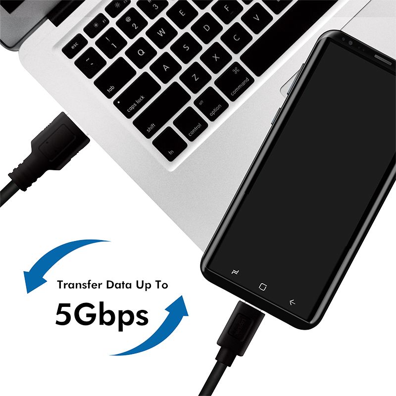Logilink USB 3.2 Gen1 Type-C cable C/M to USB-A/M 0,15m Black