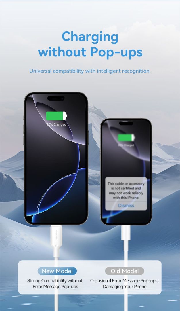 Vention USB 2.0 A Male to C Male 3A PVC Type cable 1m Black